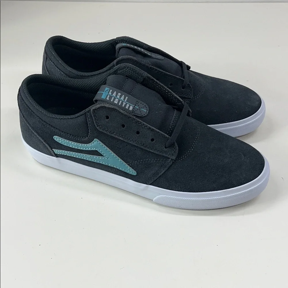 New Lakai Griffin Men’s Skate Shoes in Charcoal/Nile Suede Size 8.5